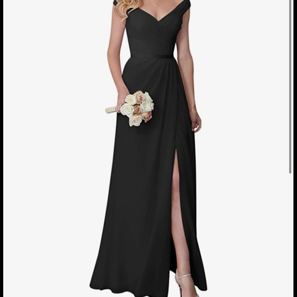 Off the shoulder bridesmaid dress